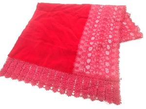 ビロードレース花模様ショール